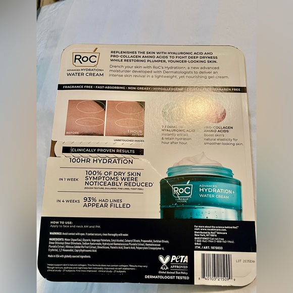 New! ROC Advanced Hydration Water Cream - Blue - Picture 5 of 6